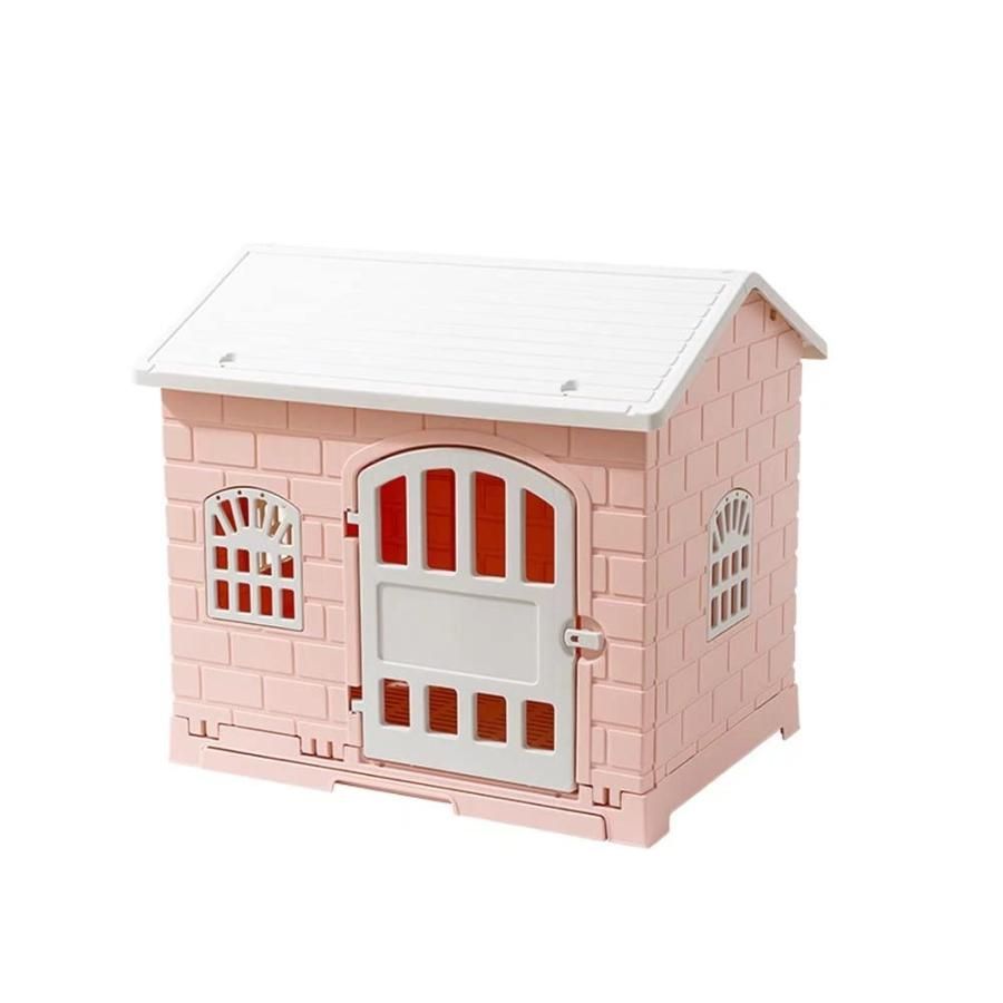 犬小屋 ペットハウス 犬舎 中小型犬用 犬 ゲージ 組立式 プラスチック製 防水素材 防風 防雨 換気 通気性 暖かい サビない 組み立て簡単 洗える 通用 家庭|テラ