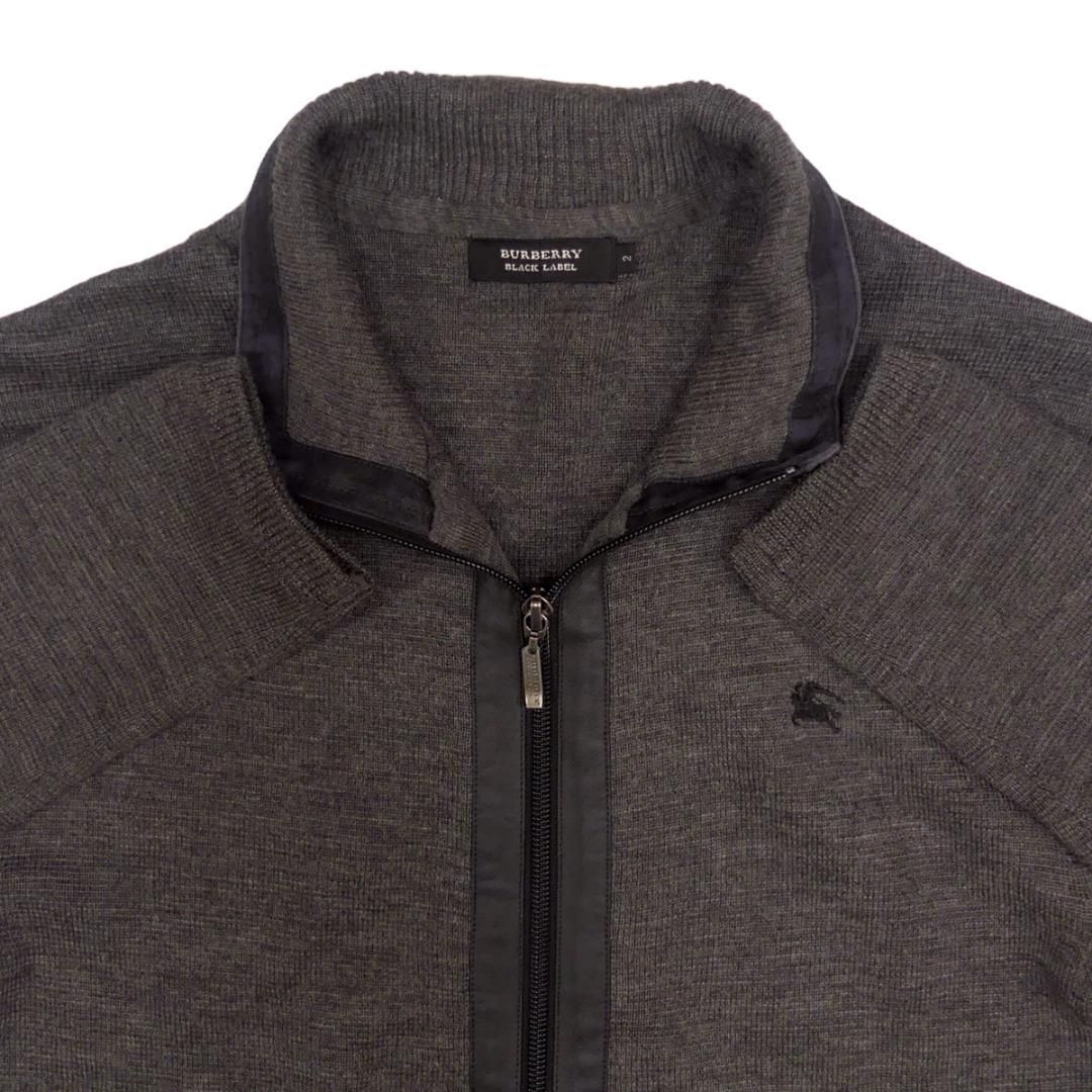 ★バーバリー★ブラックレーベル★羊毛セーター★サイズ３(L) ★グレー ブランド古着BURBERRY BLACK LABEL｜バーバリーブラックレーベルの