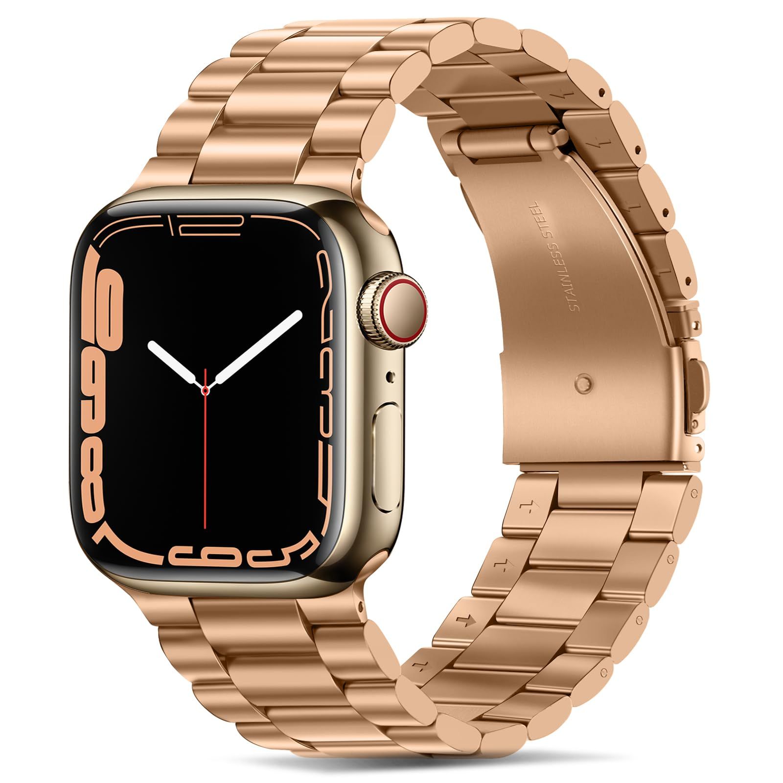 【在庫処分】シリーズ 9 (46mm) / 8 シリーズ10 / (49mm) 7 Ultra (45mm) Watch SE Watch シリーズ6 シリーズ5 Apple / Apple 4 プレミアムステンレススチールメタル交換バンド (44mm) 42