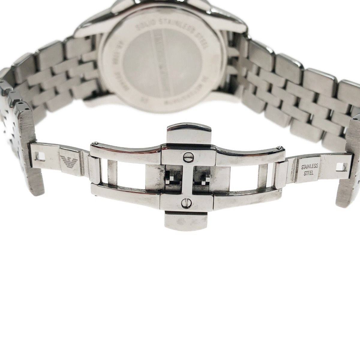 〇〇ENPORIO ARMANI クロノグラフ 腕時計 AR-1786 シルバー x ブラック
