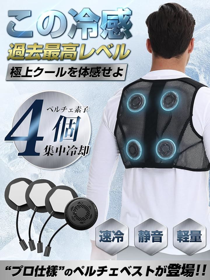 LABWIND ペルチェベスト秒で爆冷 最大-21℃冷却ベスト ペルチェ