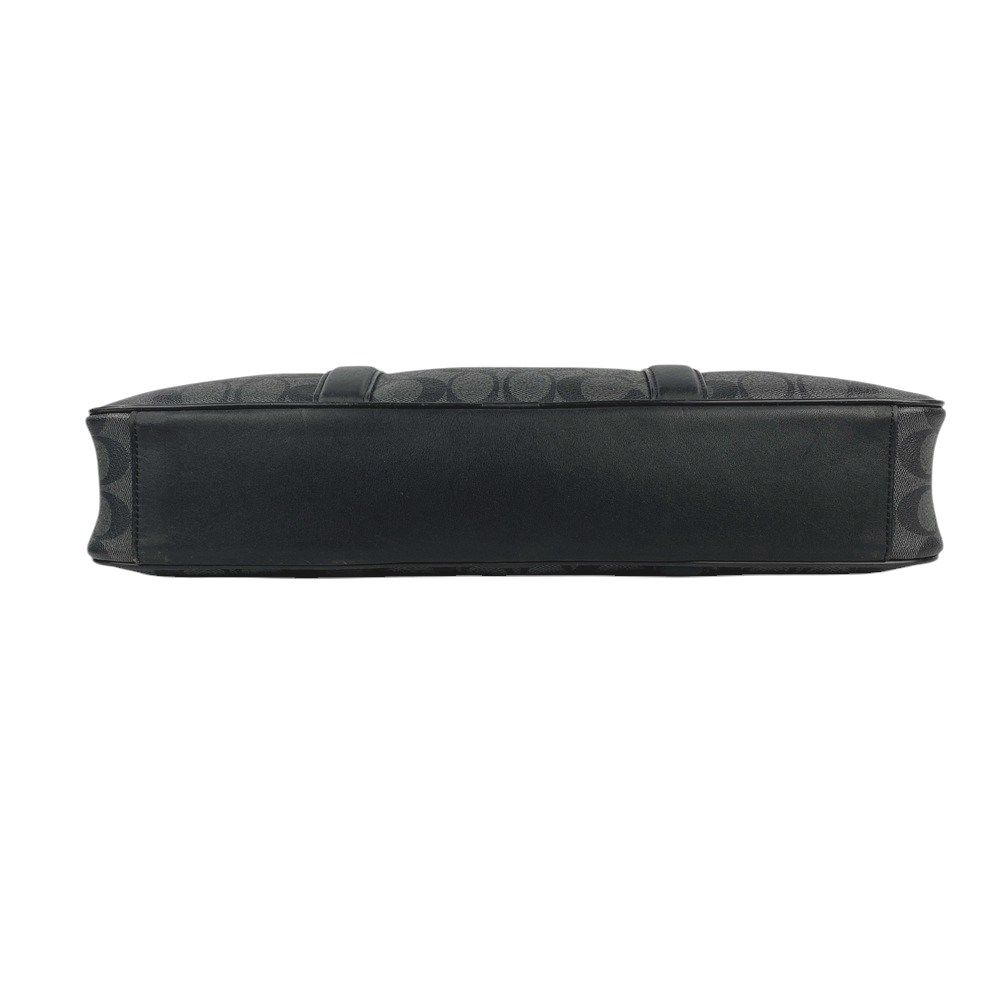 ■中古■　コーチ 2way ビジネス ショルダー バッグ シグネチャー レザー PVC ブラック F54803 【322587】4 □中古□ コーチ 2way ビジネス ショルダー バッグ シグネチャー