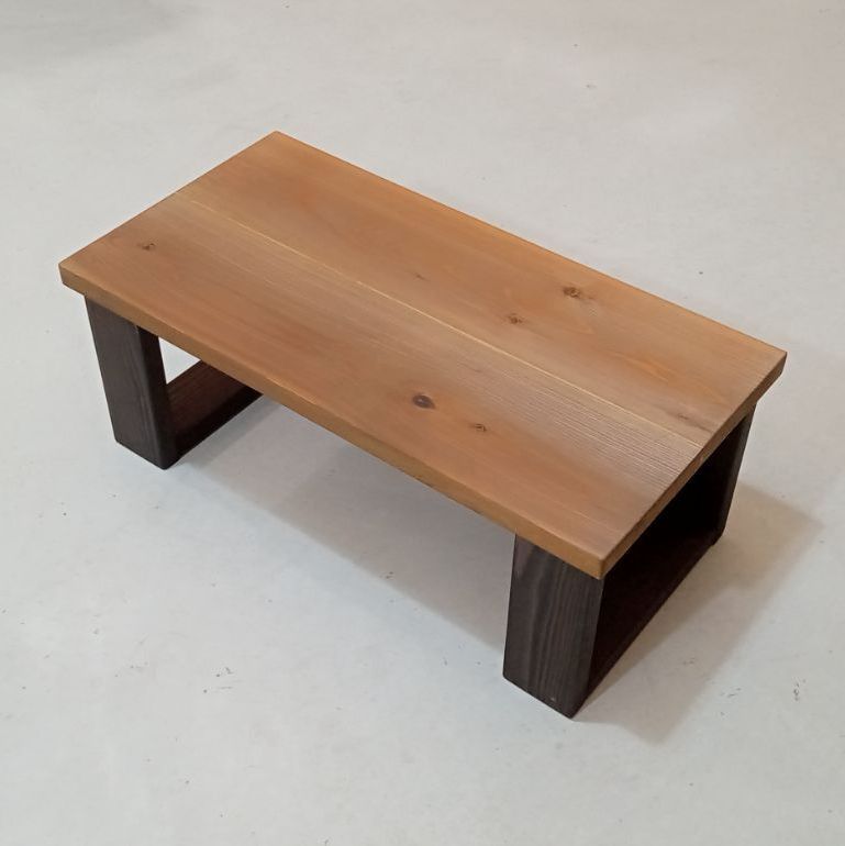 工房製作 欅 一枚板 総無垢材 ウォールナット 蝶契り ローテーブル