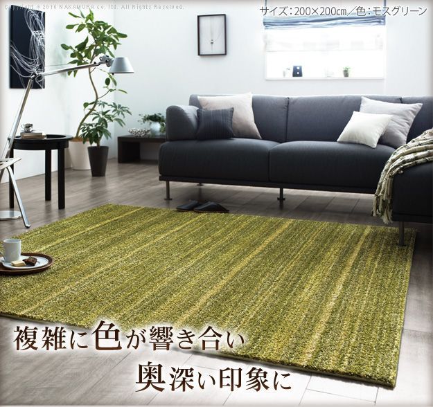 ラグ 洗える 防ダニ ミックスカラーラグ 〔ルーナ〕 300x200cm 長方形 3畳 三畳 防音 防炎 カーペット ラグマット ウォッシャブル 床暖房 ホットカーペット対応 リビング 滑り止め 日本製 33100264