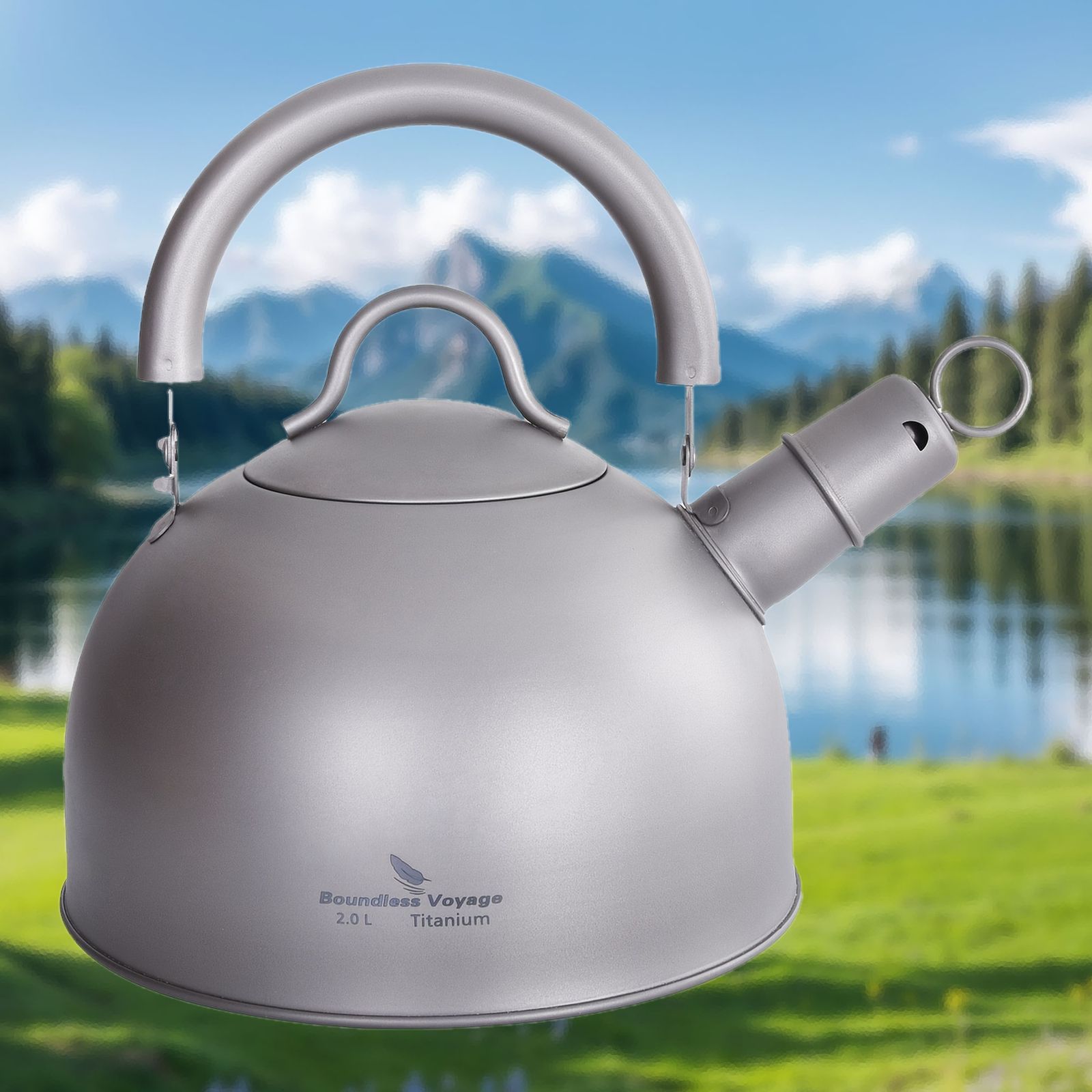 新着商品 1個 無限航海 2L チタンクエンキングケトル クラシックスタイル手動操作 再利用 フィルター 金属外装 未充電 - アウトドアキャンプ キャンプ調理器具に最適|ホイッスルケトル|効率的な熱利用 無限航海aKi