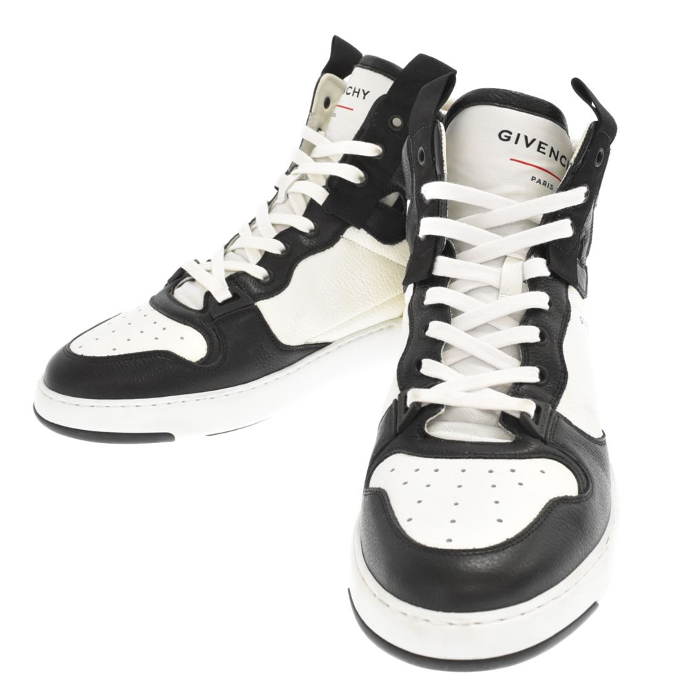 GIVENCHY (ジバンシィ) WING SNEAKER HIGH ウィング ハイカットスニーカー ブラック/ホワイト/イエロー 43 FR0220  - メルカリ