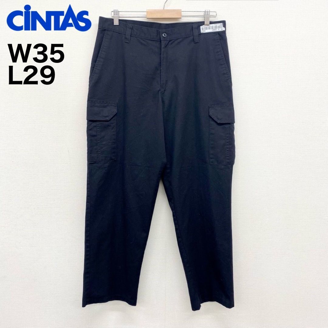 US古着 CiNTAS ワークカーゴパンツ W35 L29 ブラック シンタス - メルカリ