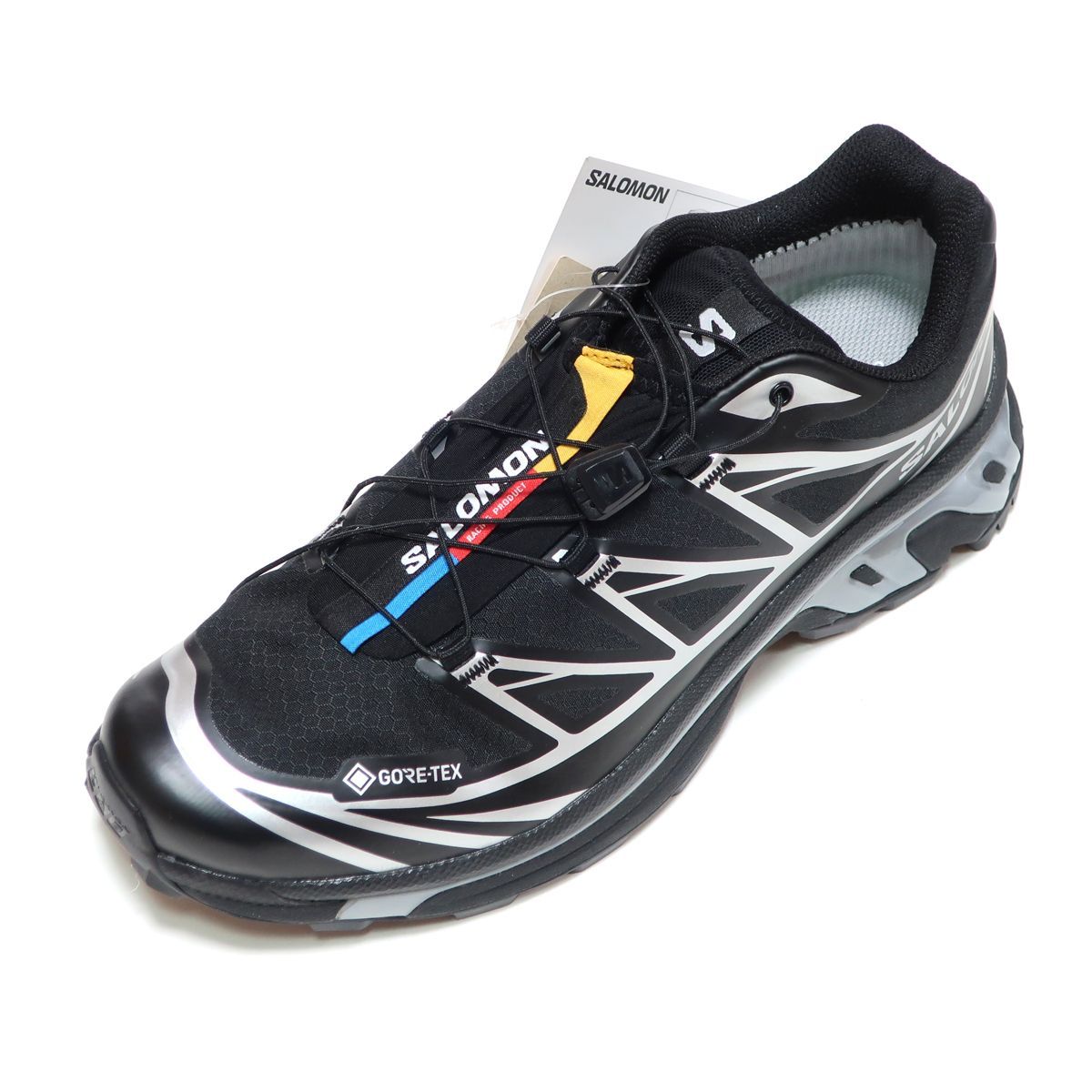 SALOMON XT-6 GTX BLACK/BLACK/FTW SILVER L47450600 GORE TEX 