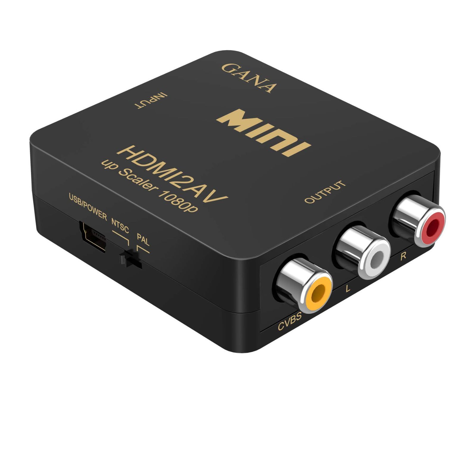 【在庫処分】変換コンバーター、GANA HDMI to to AV コンポジット HDMIからアナログに変換アダプタ 1080P HDMI 音声出力可 USB給電 Xbox RCA PS4 PS3 カーナビなど対応