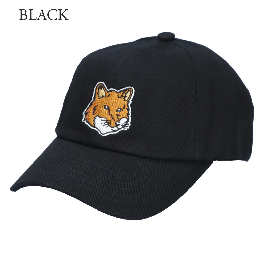 メゾンキツネ MAISON KITSUNE キャップ 帽子 LARGE FOX HEAD