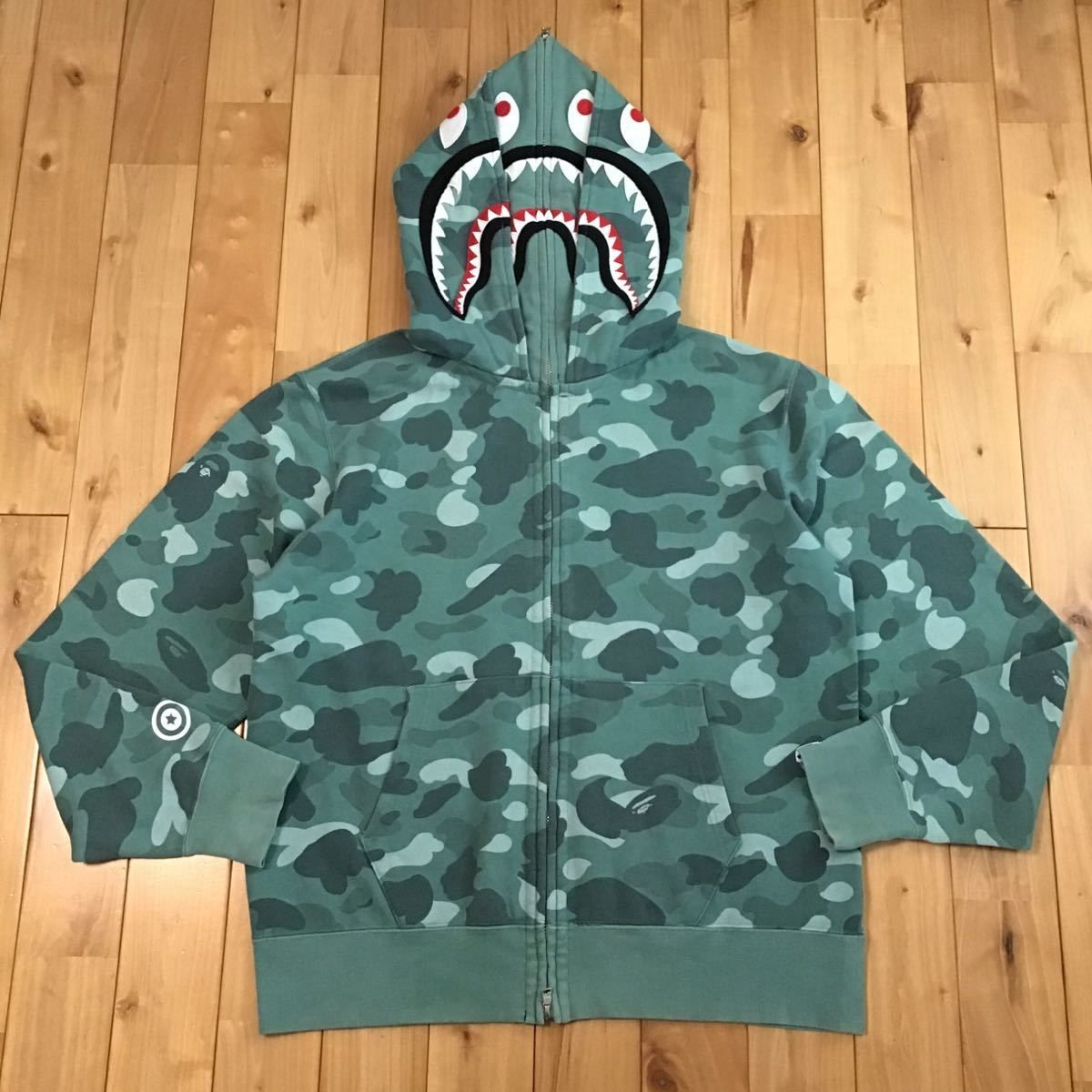 Color camo ダブル シャーク パーカー Lサイズ Double shark full zip