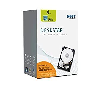 人気SALE，限定セール 【中古】 HGST (エイチ・ジー・エス・ティー) Deskstar 4TB パッケージ版 3.5インチ 32MBキャッシュ coolspin SATA 6Gb/s 0S03361 内蔵型ハードディスクドライブ