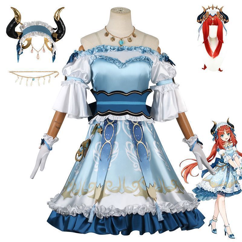 原神 ニィロウ コスプレ衣装 原神 げんしん ヒロイン ニィロウ Nilou GiGO コラボ コスプレ衣装 コスチューム ハロウィン クリスマス 制服 大人 子供 cosplay イベント ウイッグ付き