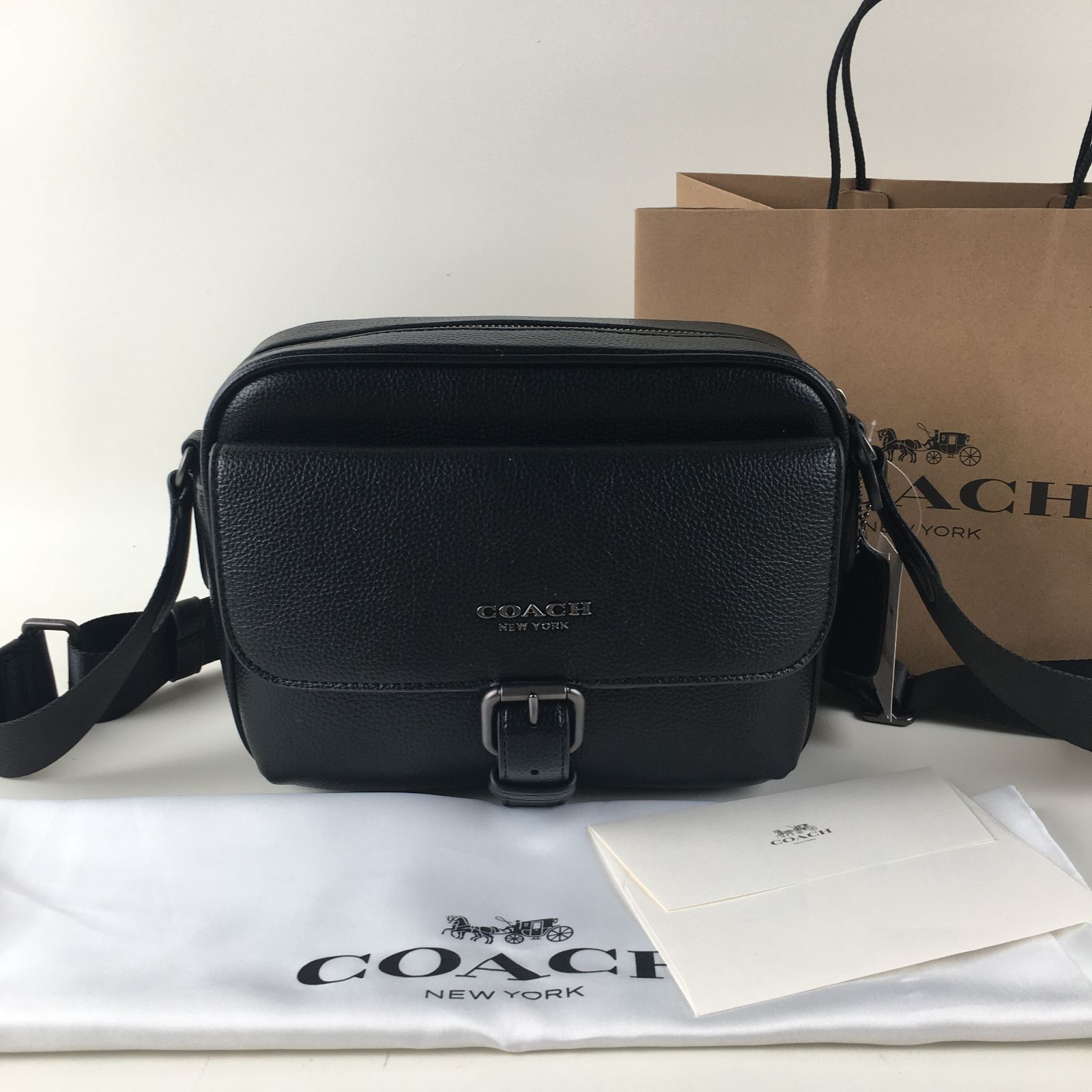 新品 COACHコーチ ハドソン クロスボディ ペブル 斜め掛け  