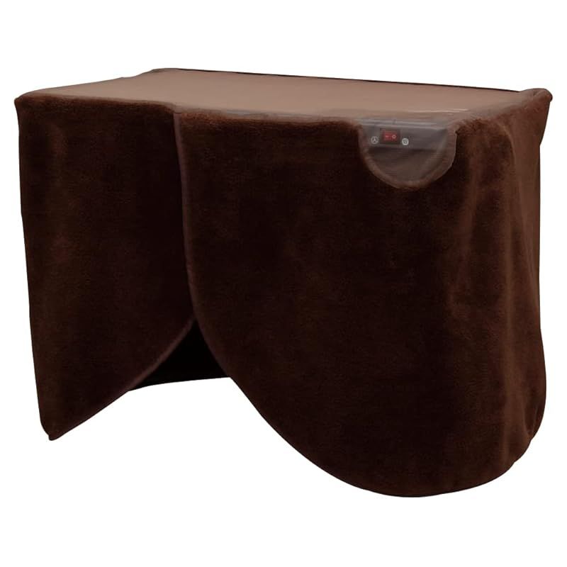 アイリスオーヤマ デスクヒーター 足元ヒーター デスク オフィス 冷え対策 こたつ 洗濯OK 丸洗いOK 自動切りタイマー 高温センサー付き フリース素材 デスク下 机下 幅46x奥行36x高さ30cm DEH-45-T ブラウン 0
