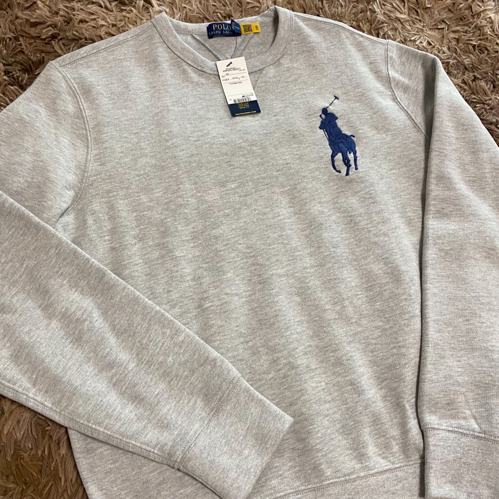 新品】POLO RALPH LAUREN ビックポニー刺繍スウェット グレー - メルカリ