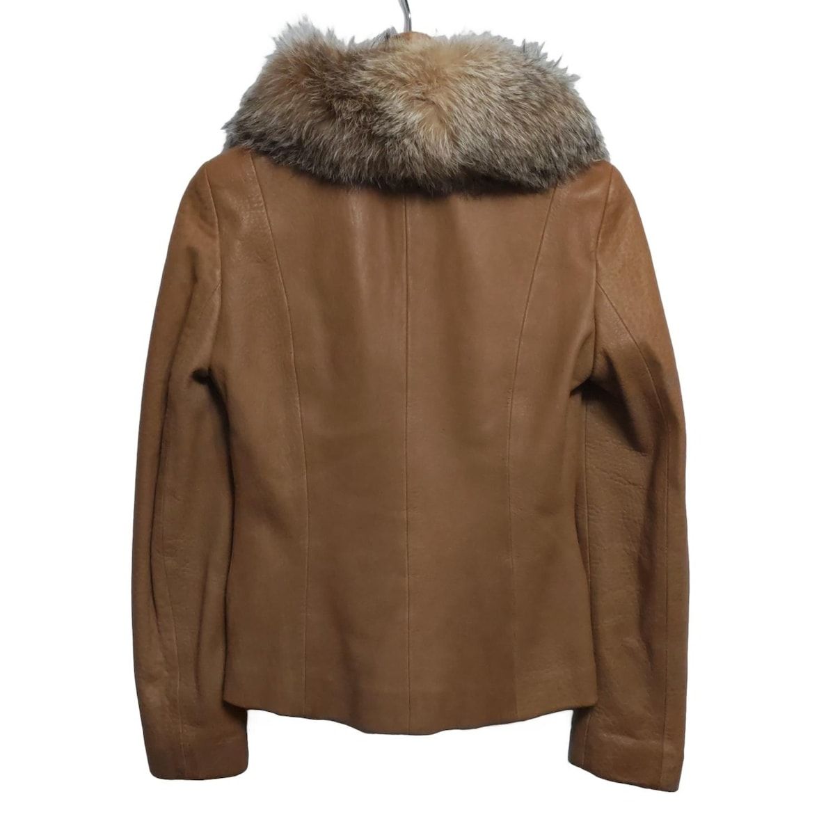 Skin Valley スキンバレー コート サイズ36 S レディース - ライトブラウン×ベージュ 長袖 ファー着脱可 冬