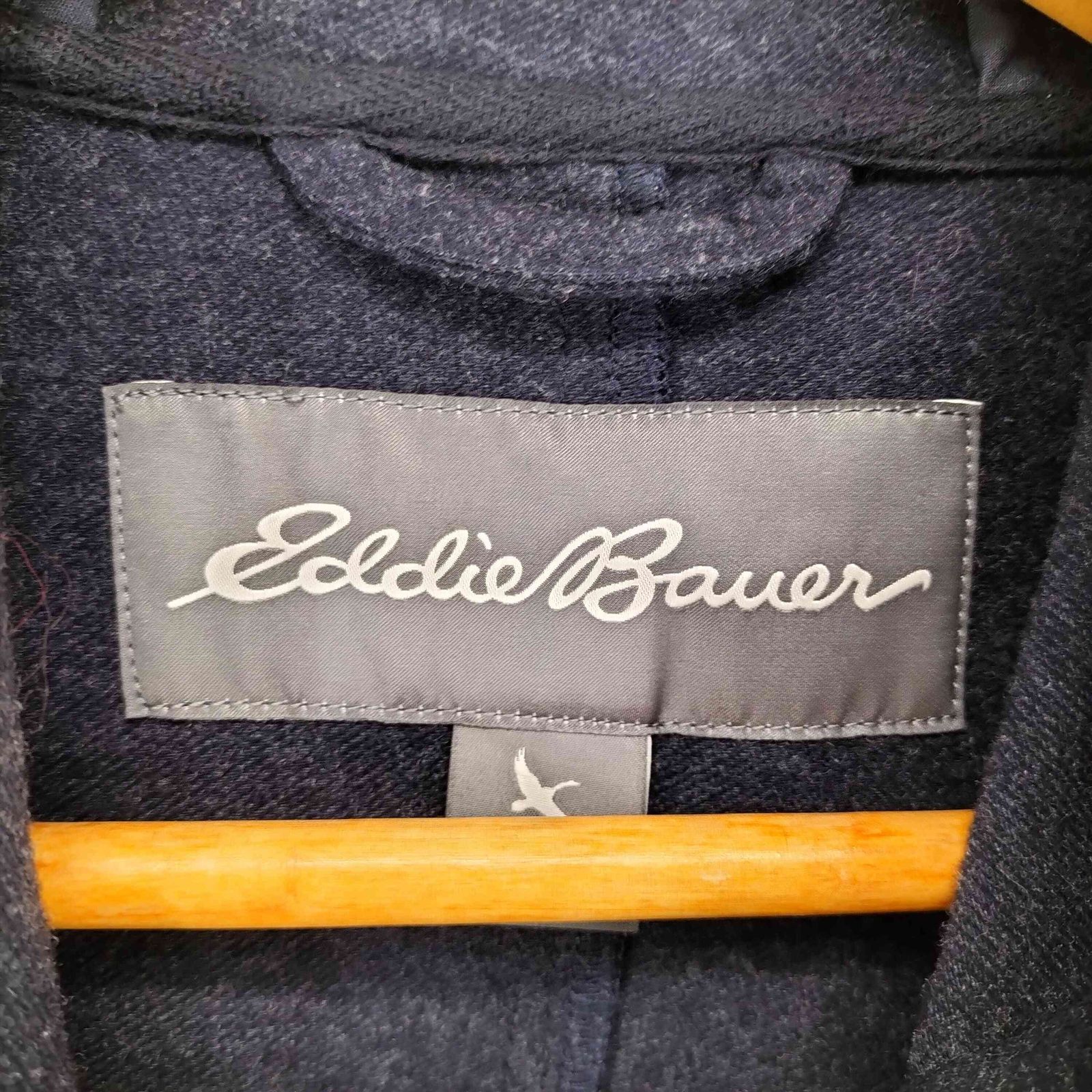 値下げ　Eddie Bauwerネイビー ウール コート スーパ－140ウールビーバーチェスターコート｜メンズ