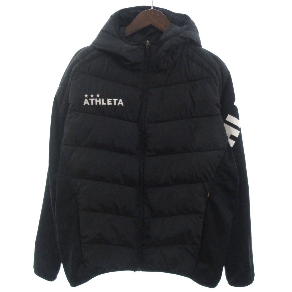 アスレタ ATHLETA 中綿 ウォームジャケット パンツ ジャージ セットアップ 黒 ブラック O