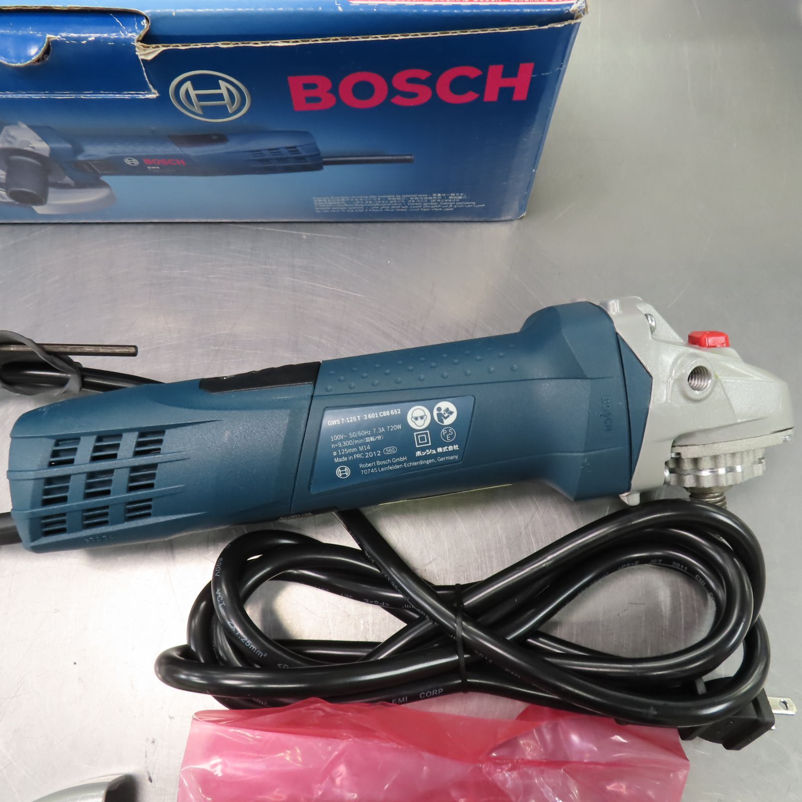 未使用品 保管品 BOSCH 電動ディスク グラインダー GWS 7-125T 未使用品 保管品 BOSCH 電動ディスク グラインダー GWS 7-125T