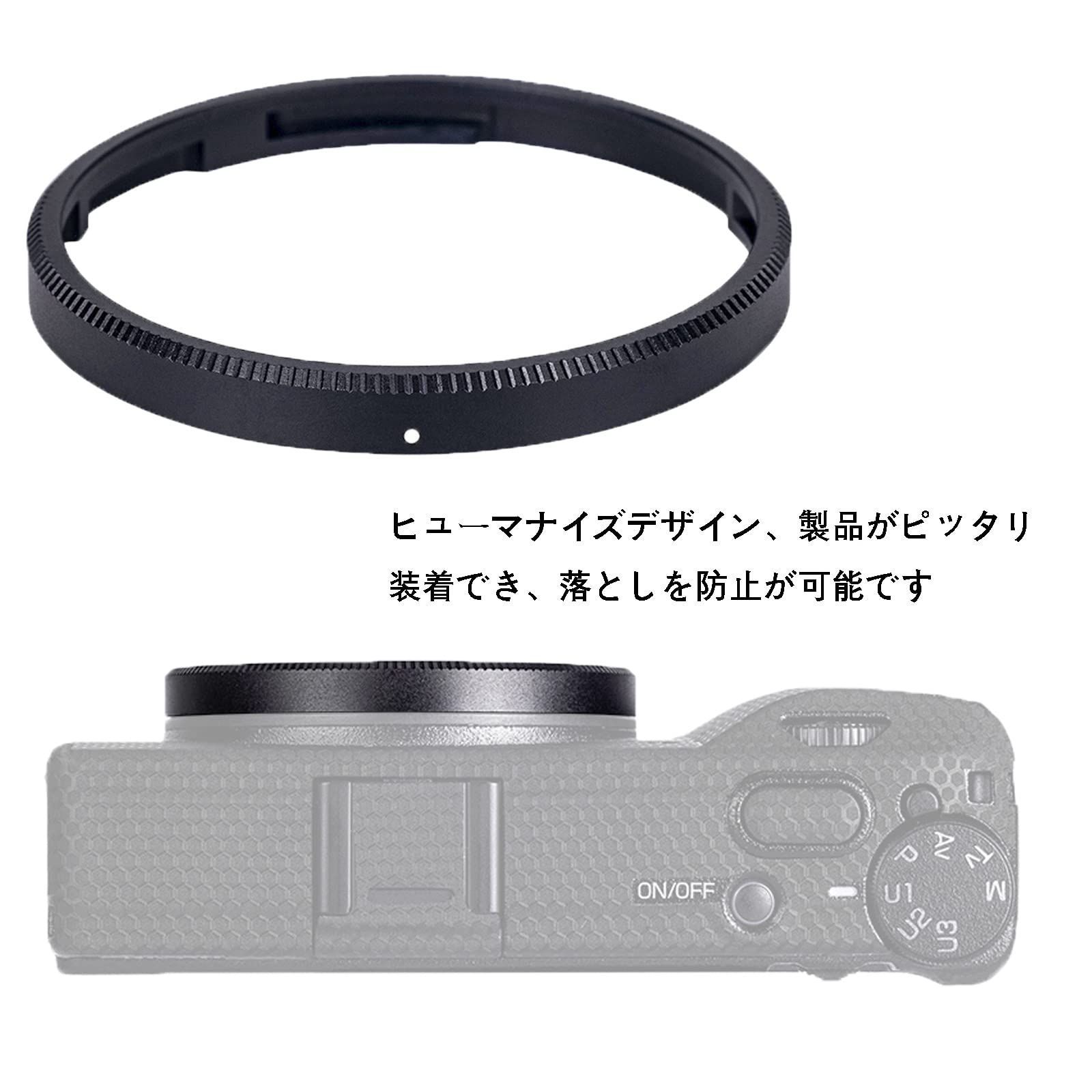 【人気商品】ブラック 互換 リングキャップ リングキャップ GN-2 GN-2 Ricoh Ricoh に対応 HDF GRIIIx GRIIIx GR3x IIIx GR リコー アルミニウム合金 JJC