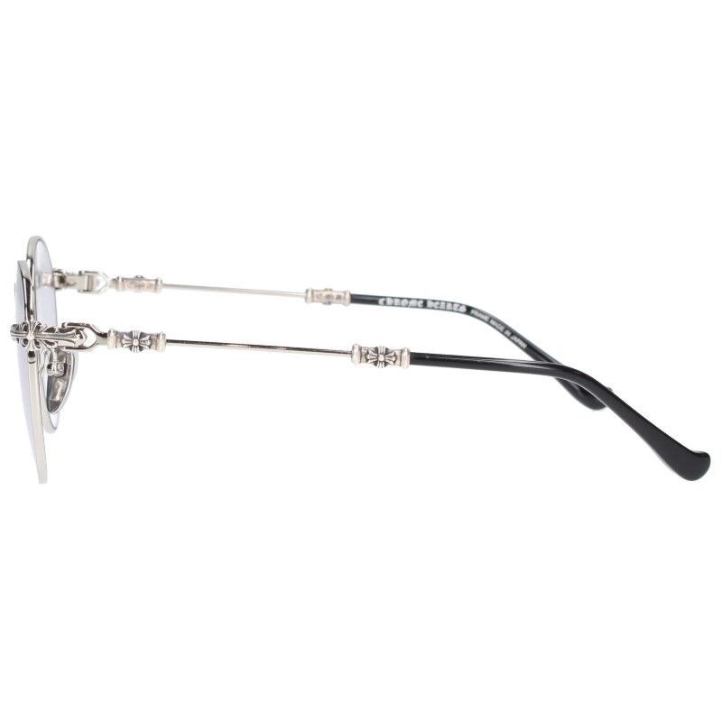 クロムハーツ BUBBA-A クロステンプルメタルフレームラウンド眼鏡  