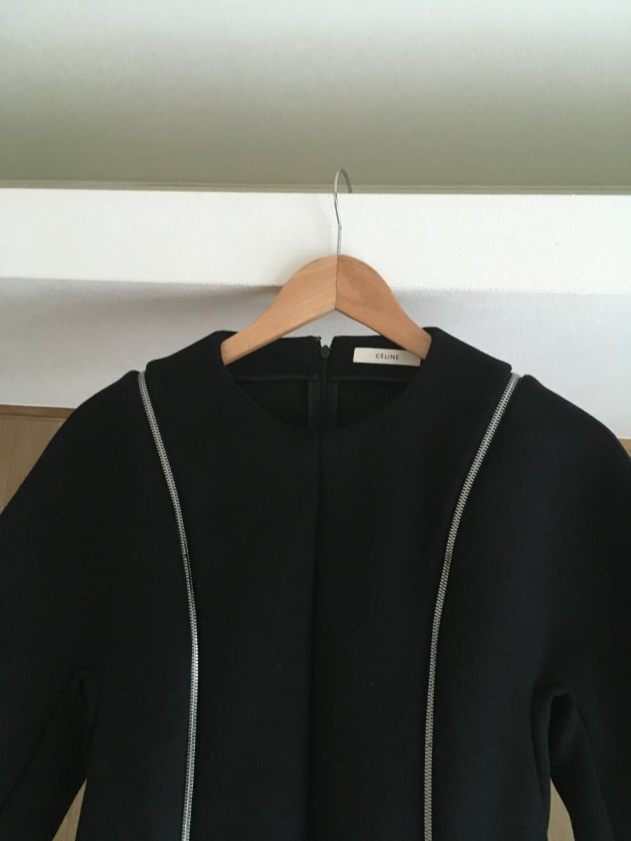 美品 セリーヌCELINE 　フィービー　ライダース　ジップ　ワンピース36 美品 セリーヌCELINE フィービー ライダース ジップ ワンピース