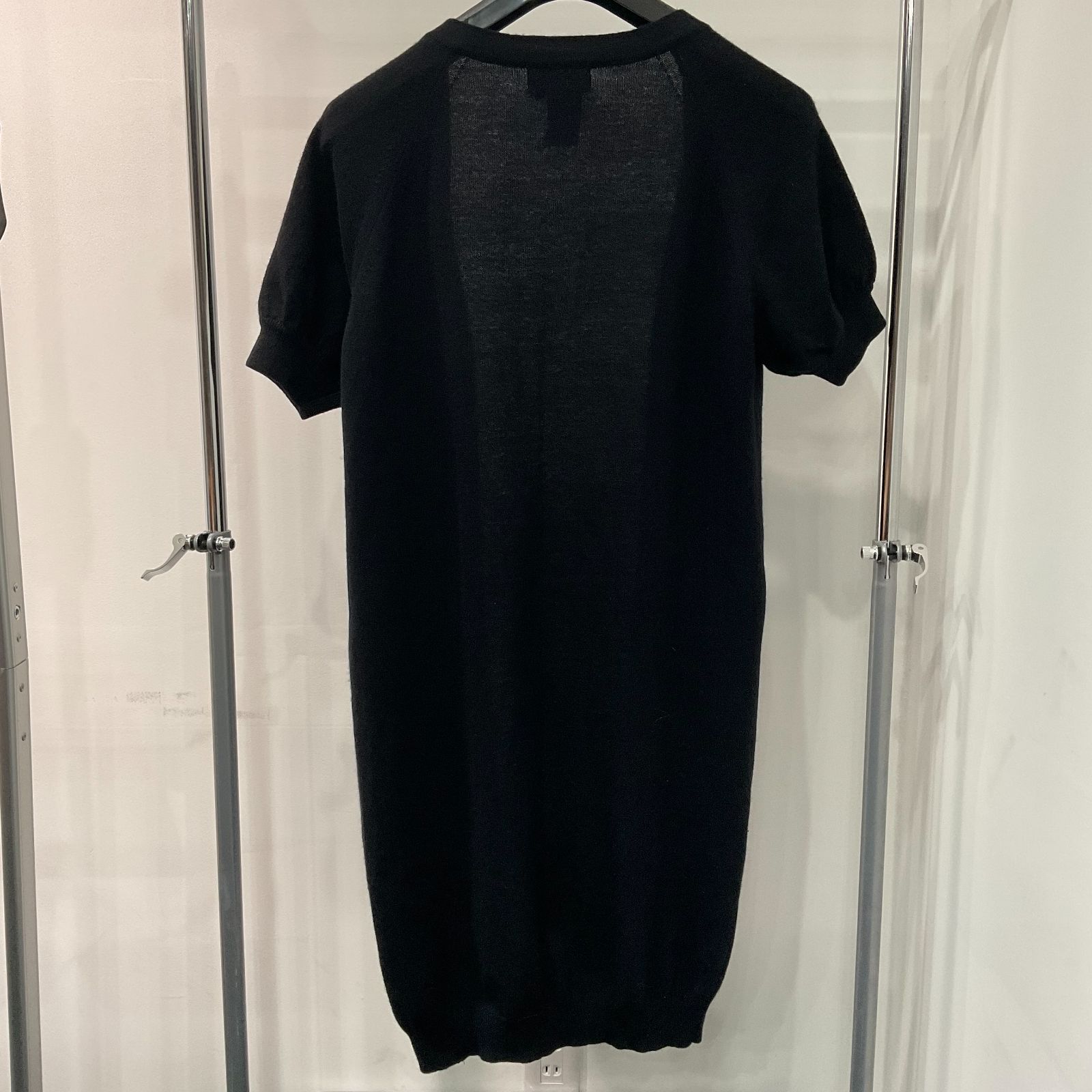 ヨウジヤマモト ニットカーディガン ウールナイロン ブラック M カーディガン