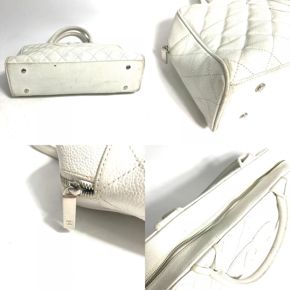 CHANEL シャネル ボストンバッグ マトラッセ キルティング キャビア 