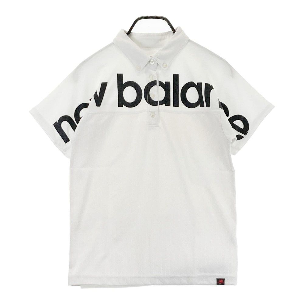 サイズ：2 NEW BALANCE GOLF ニューバランス  半袖ポロシャツ ボタンダウン 総柄 ホワイト系 [240101327626]# ゴルフウェア レディース ストスト
