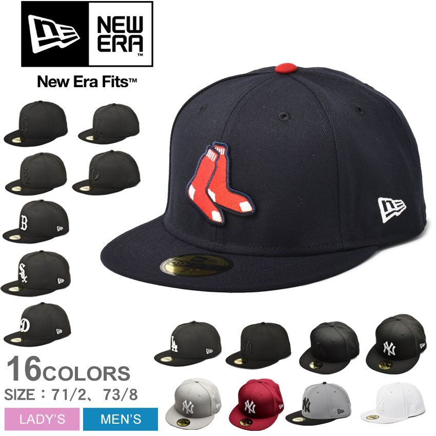 ニューエラ 帽子 レディース メンズ 59 フィフティー ニューエラ キャップ MLB 5950 NEW ERA カラー:13.カーディナルレッドNY 品番：2612-0014