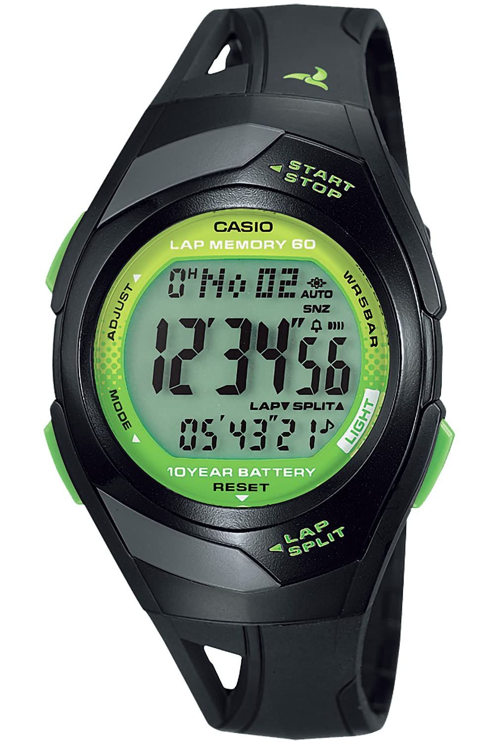 ストップウォッチ 対応 STR-300J-1AJH スプリット ラップ メンズ スポーツ コレクション カシオ ブラック 腕時計 カシオ