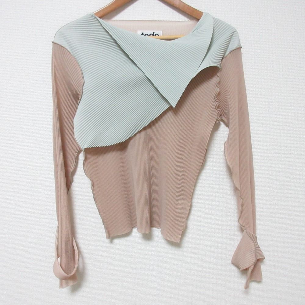 美品 todo kotohayokozawa コトハヨコザワ ドレープド ネック トップ  