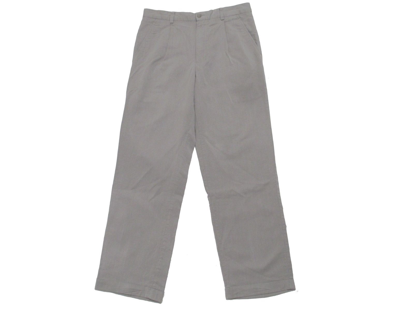 claiborne レーヨン×コットン スラックスパンツ ワンタック 裾