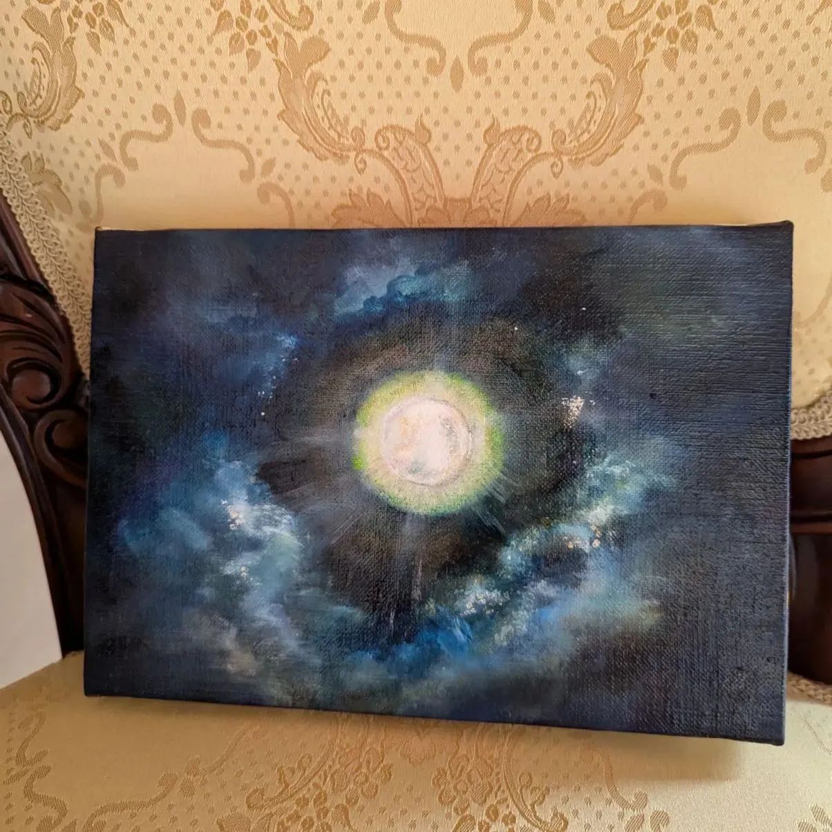 油絵風景画【1点物】サムホールキャンバス画家本人出品painterTMK