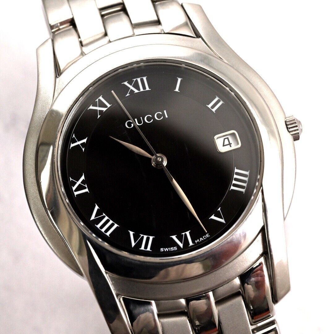 GUCCIグッチ 5500M Black Roman Dial Men's wristwatch - メルカリ
