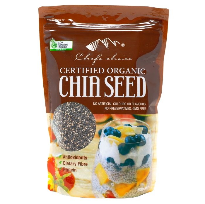 5営業日で発送 Chef s Choice シェフズチョイス オーガニックブラックチアシード 500g 有機チアシード chiaseed chia C1 入数 10