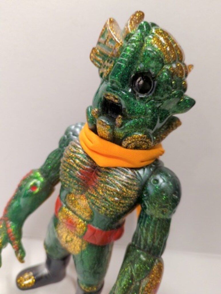 REALHEAD シカマァク　シカ魔シン　クリアグリーン REALHEAD/シカマァク シカ魔シン クリアグリーンラメ成型