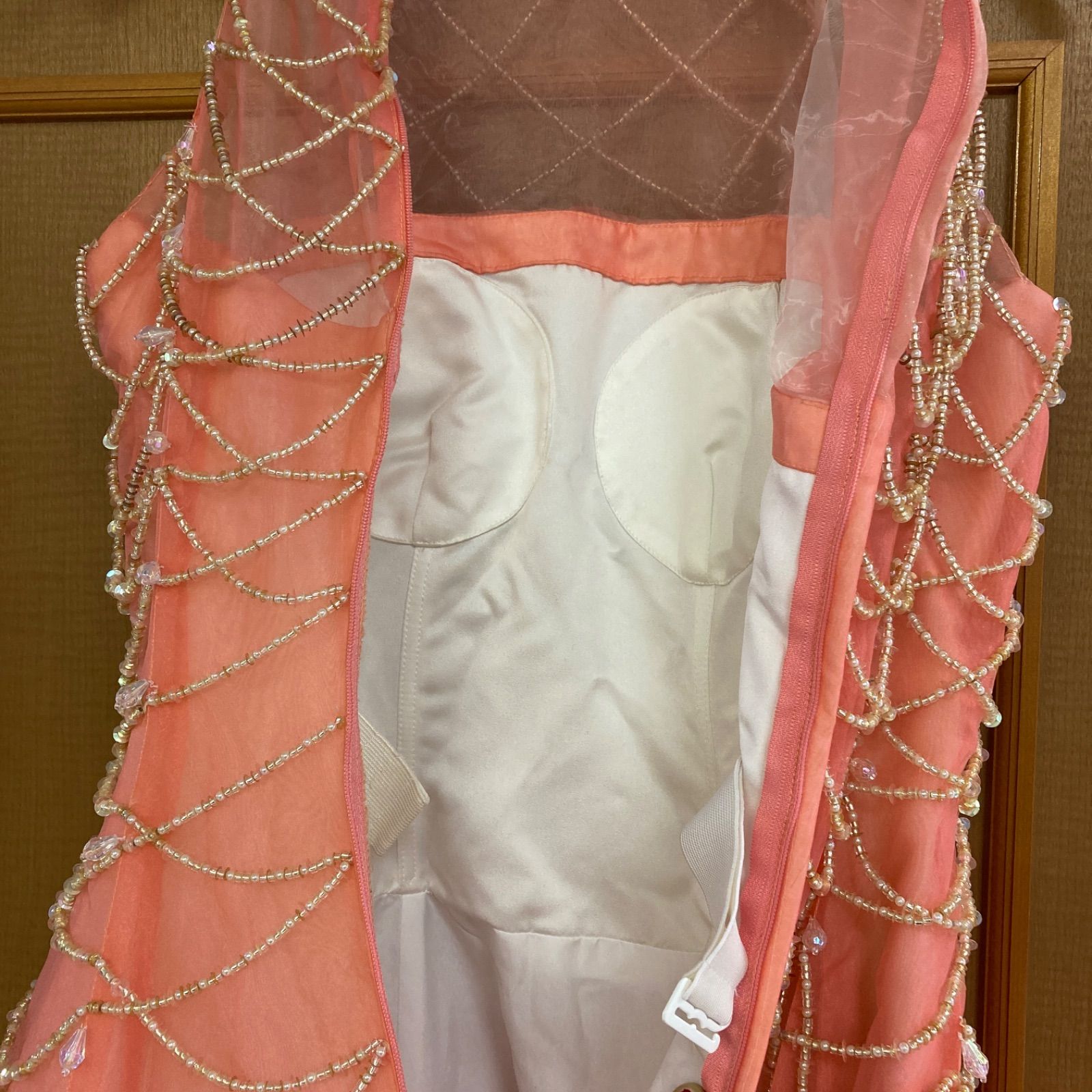 カラードレス コーラルピンク7号 アメリカンスリーブ 7号 アメリカ