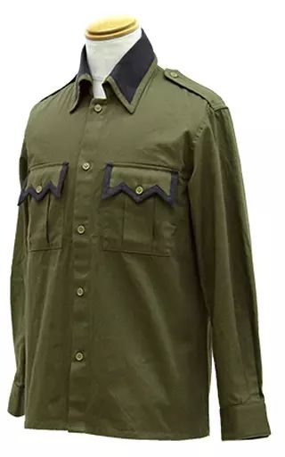 ポロシャツ・ワークシャツ(キャラクター)　ミスリル野戦服デザインシャツ カーキ Lサイズ 「フルメタル・パニック! Invisible Victory」 中古】ポロシャツ・ワークシャツ(キャラクター) ミスリル野戦服