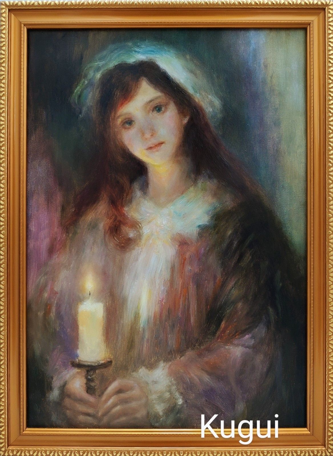 肉筆 真筆 真作 油彩画 絵画 額絵 鵠 - メルカリ
