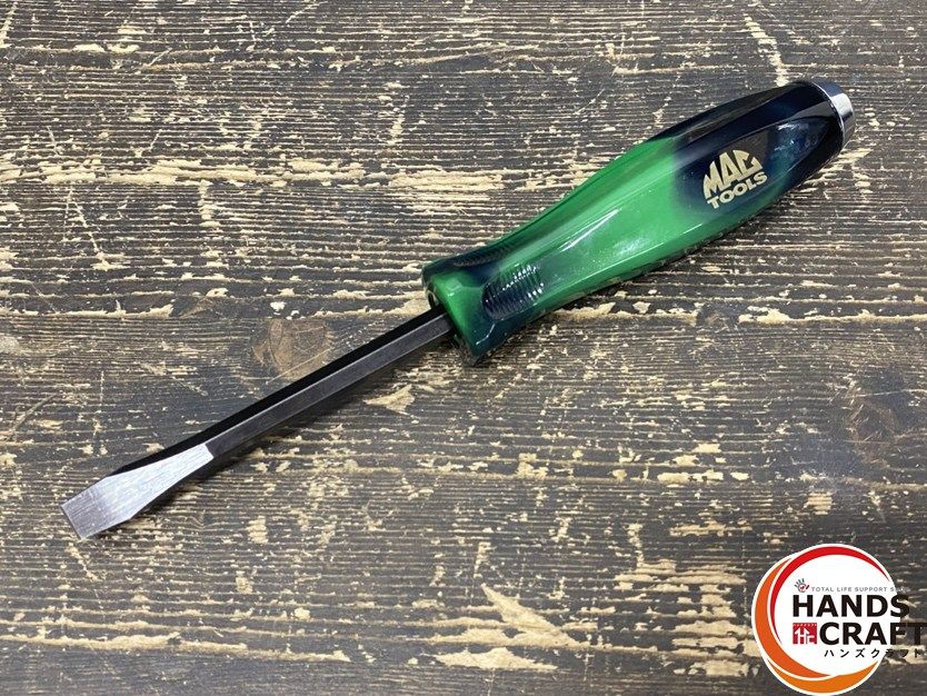 ● 品 MAC TOOLS マックツール 貫通タガネドライバー マイナスドライバー マイナス貫通ドライバー 2025年 グリップ