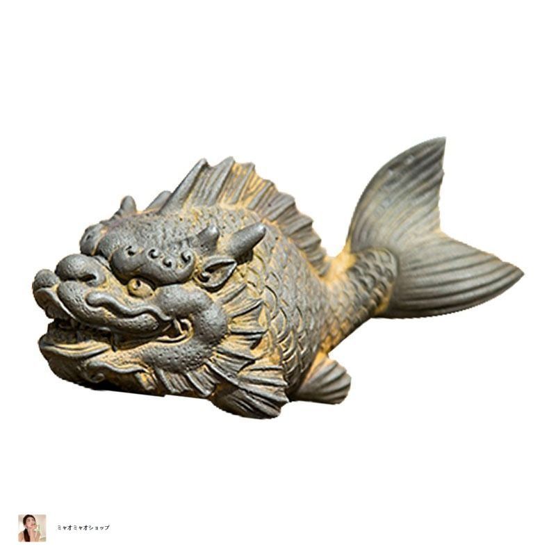 魚化龍 鯉躍龍門 竜魚手把 置物 オブジェ 装飾品 工芸品 美術品