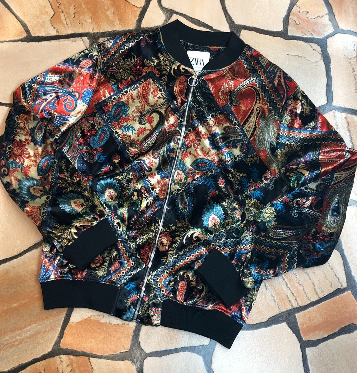 joN様専用 ZARA ザラ 総柄 ペイズリー柄 MA-1 ブルゾン ユニセックス M 