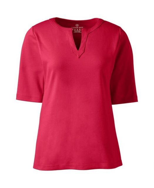 送料無料】 ランズエンド レディース シャツ トップス Women's
