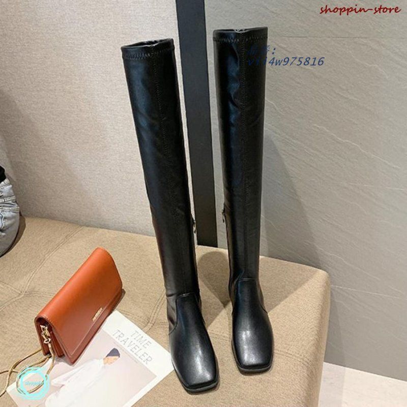 ニーハイブーツ スクエアトゥ