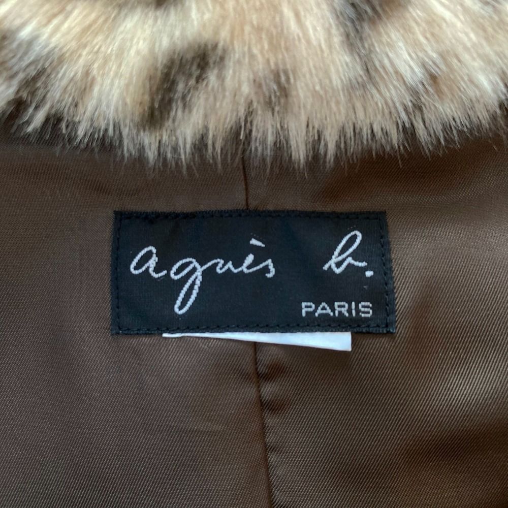美品 agnes b. アニエスベー レオパード柄 ヒョウ柄 フェイク