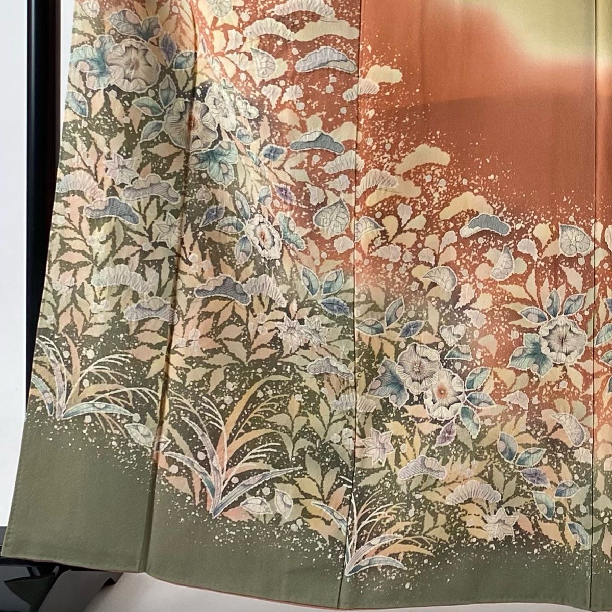 訪問着 身丈163cm 裄丈64cm M 袷 翠山工房 落款 辻が花 染め分け