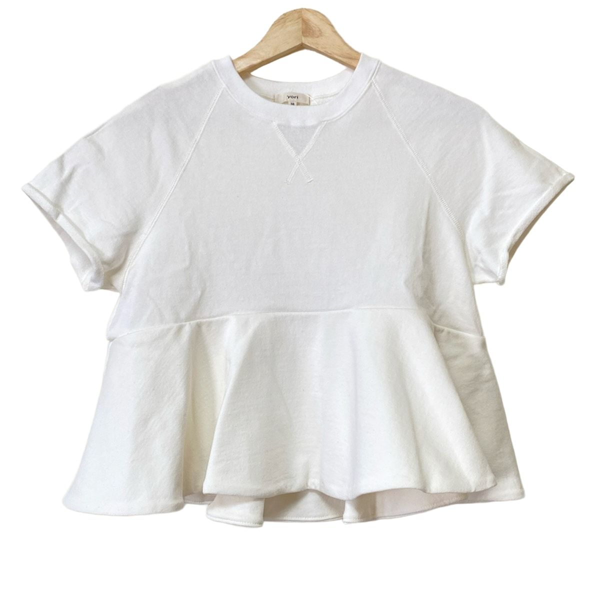専用★yori カットソー半袖 yori(ヨリ) 半袖カットソー サイズ36 S レディース - 白 半袖