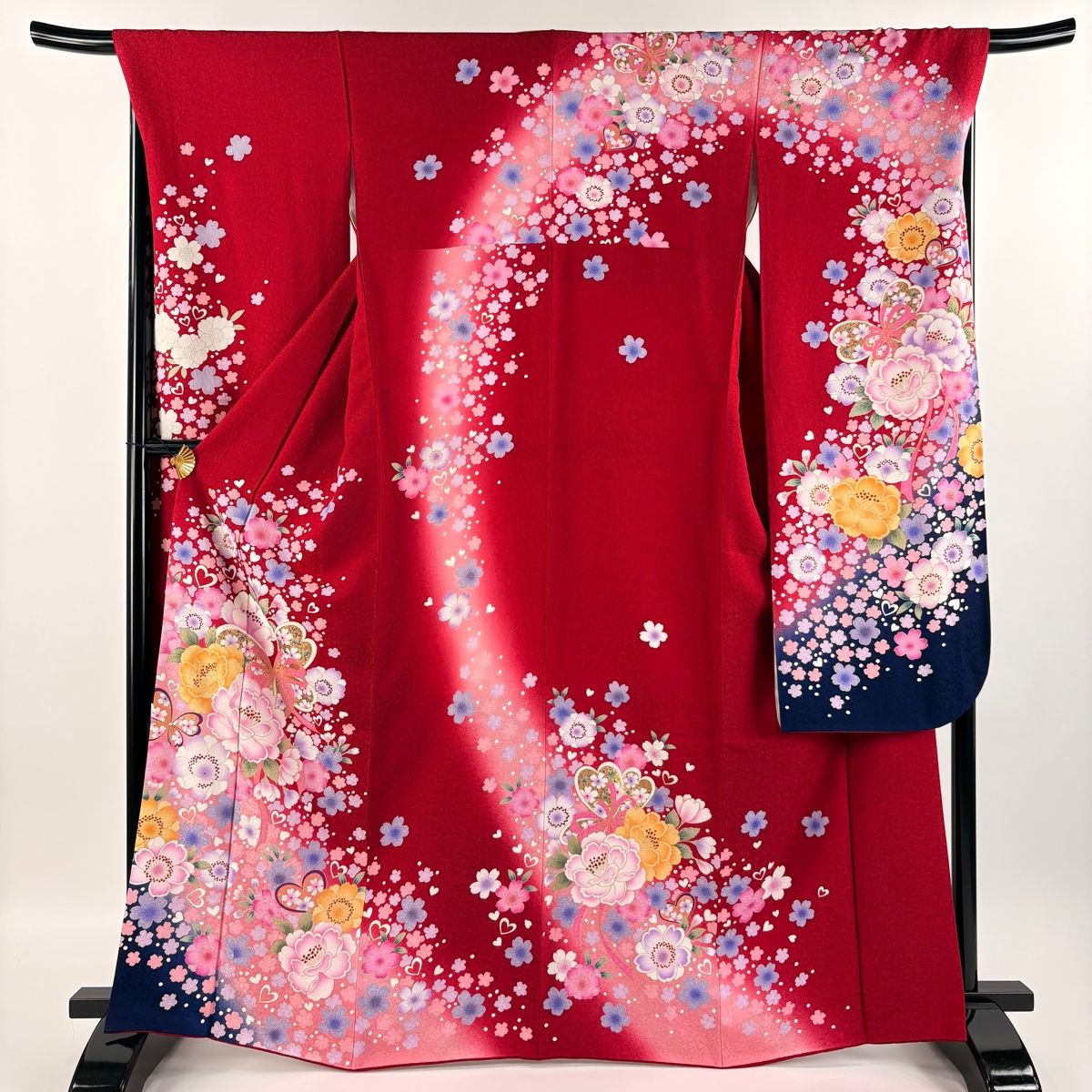 中古 ブルー 牡丹柄 振袖 身丈157 楽天市場】振袖 中古 青（着物｜和服）：レディースファッション